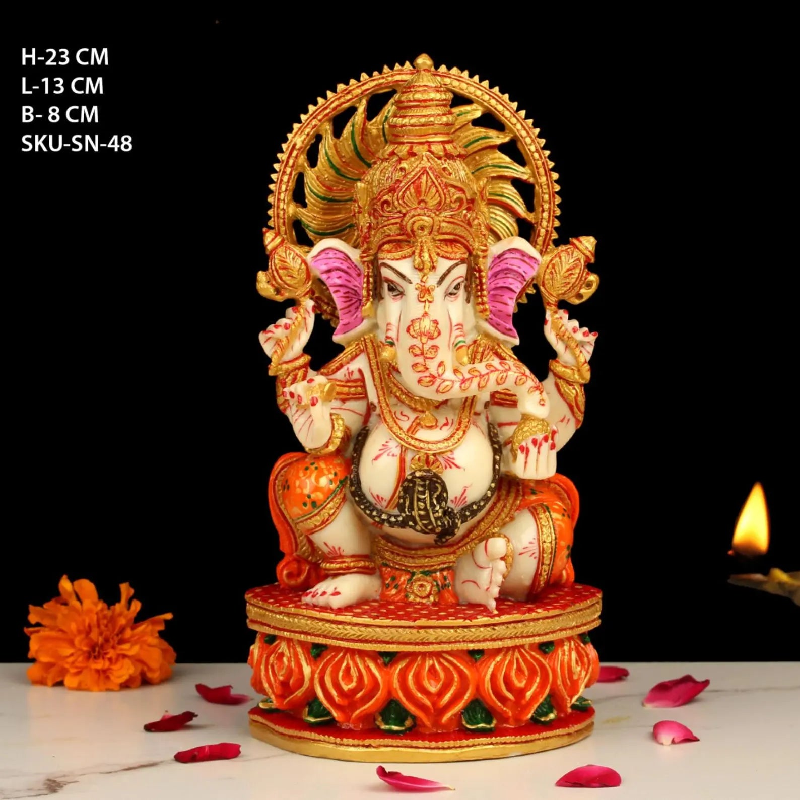 8″ Lord Ganesha Resin Idol