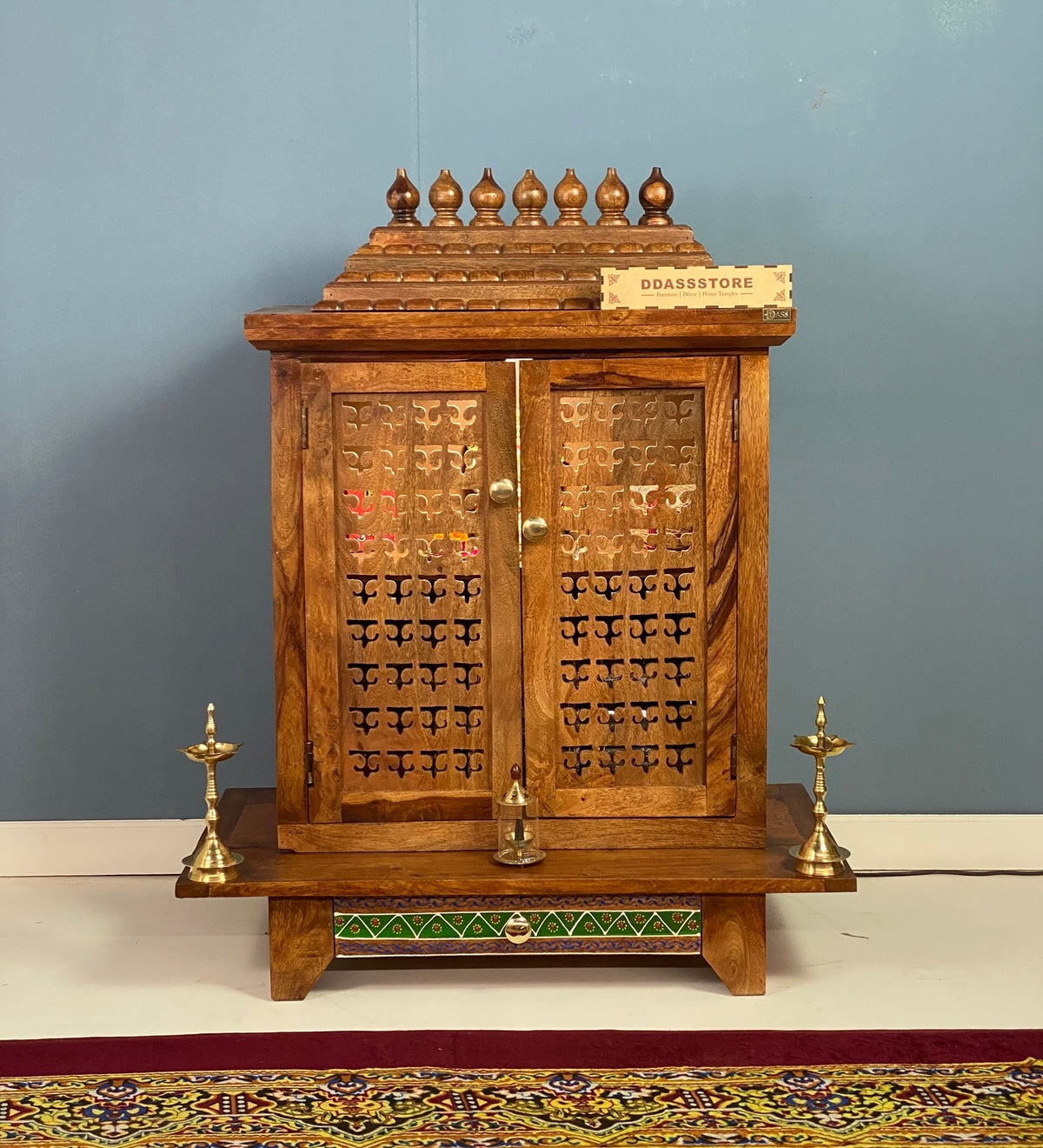 Solid Sheesham Wooden Home Temple & Mandap for Home & Office | DDASSWTSOLID10