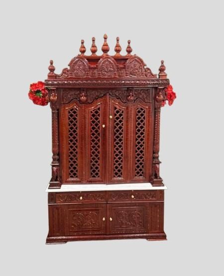 Home temple Handmade Customizable tarriff free Shipping home Wooden Temple solid teakwood hand carved unique Large Wooden Mandir traditional