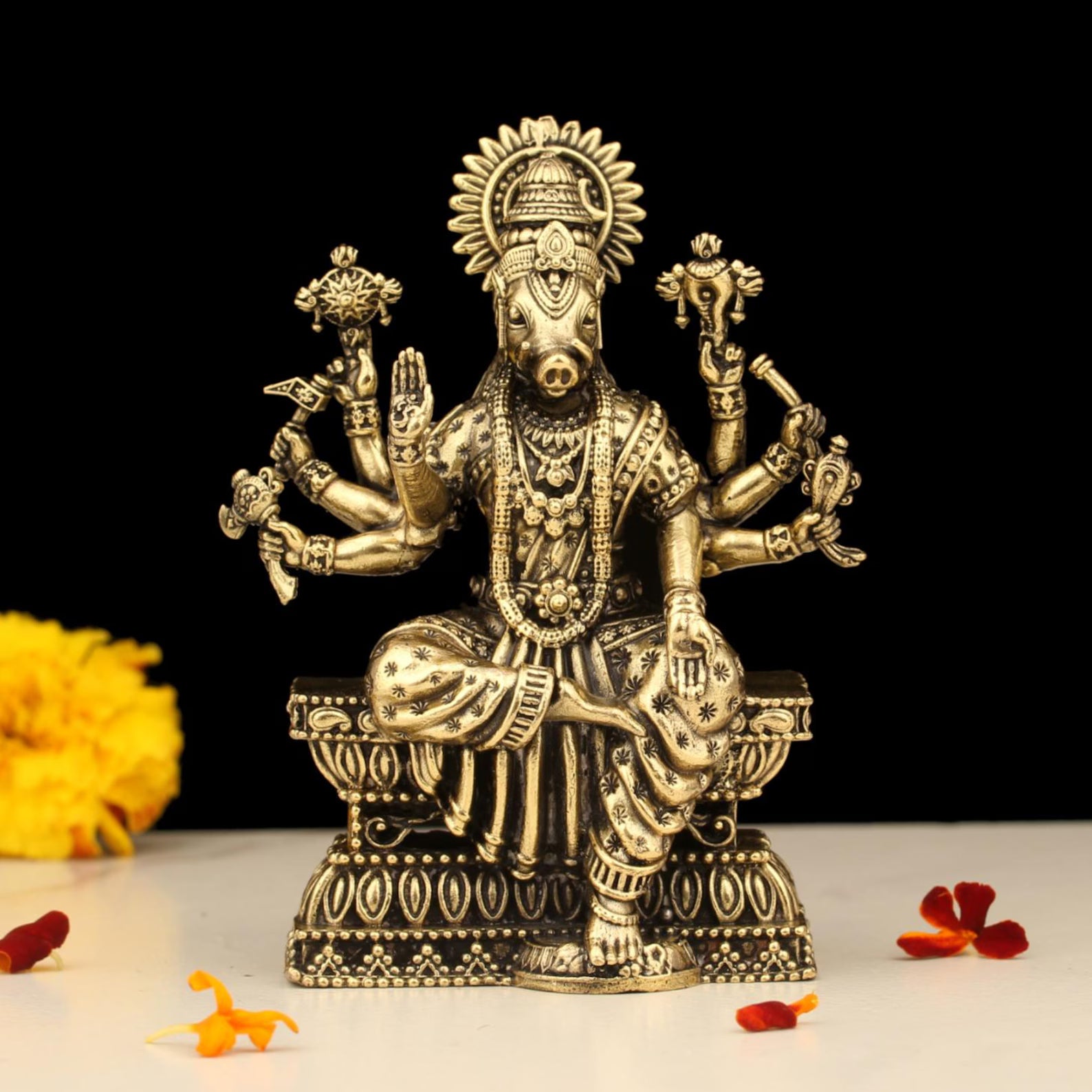 4 Inch Brass Varahi Amman Idol