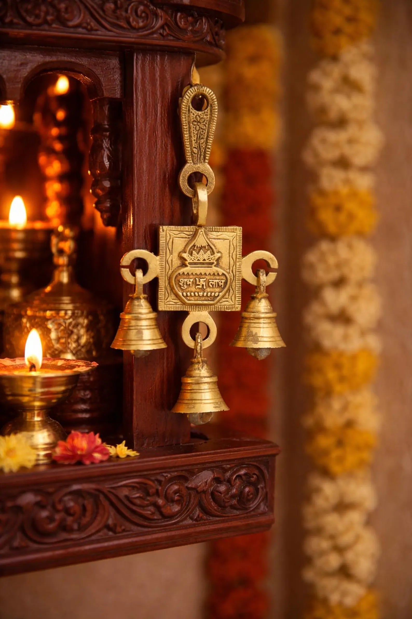 Brass Shubh Labh Bell Hanging