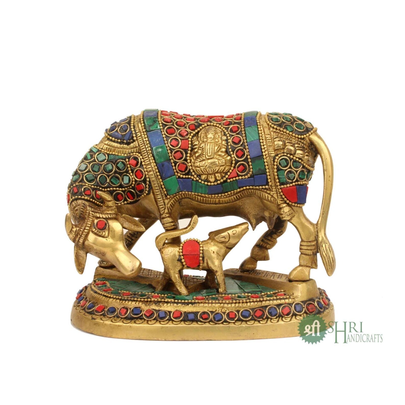 5 Inch Brass Kamdhenu Idol