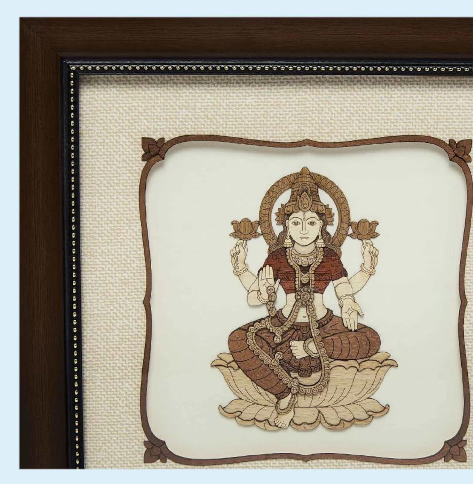 Laxmi Wooden Art Frame – 8 x 8 Inches