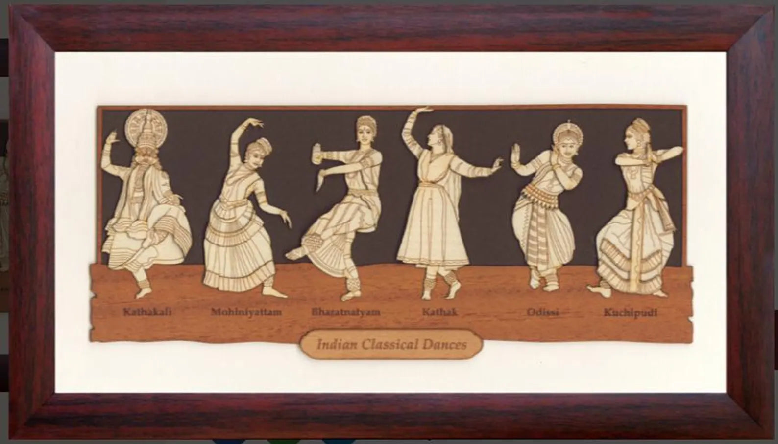 Indian Classical Dances Wooden Art Frame